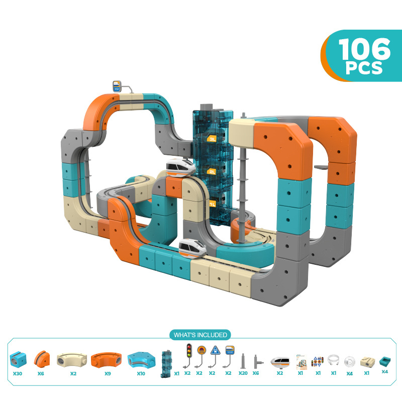 Kids Education Level - DIY Multi-Level Staircase Block Magic Track