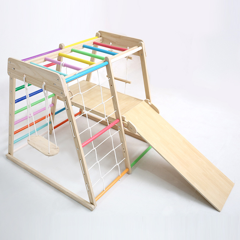 Kids Solid Wood Climbing Frame - Kids Education Park 评论和价格