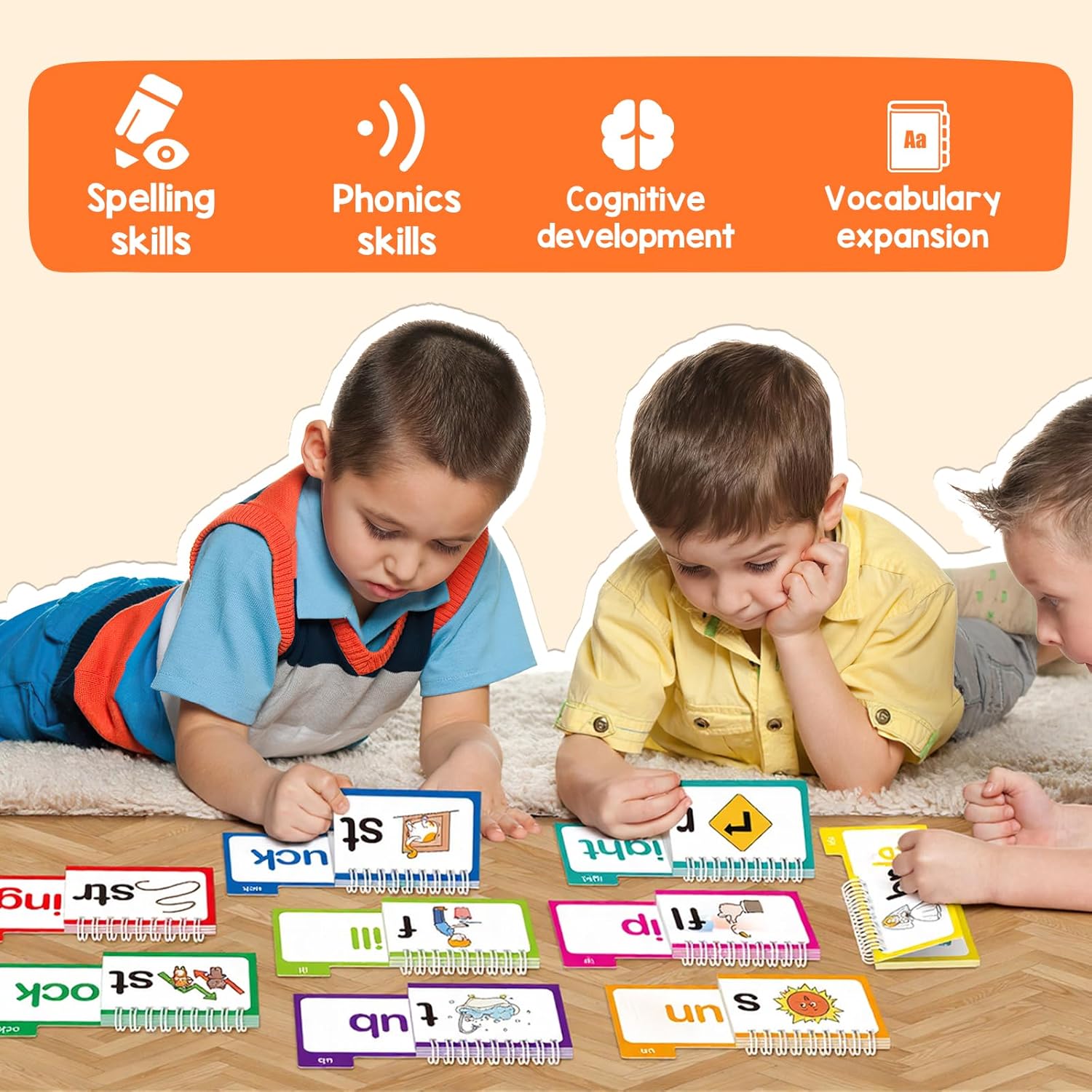 Phonics Flash Cards Word Famil - Phonics Card Game 评论和价格