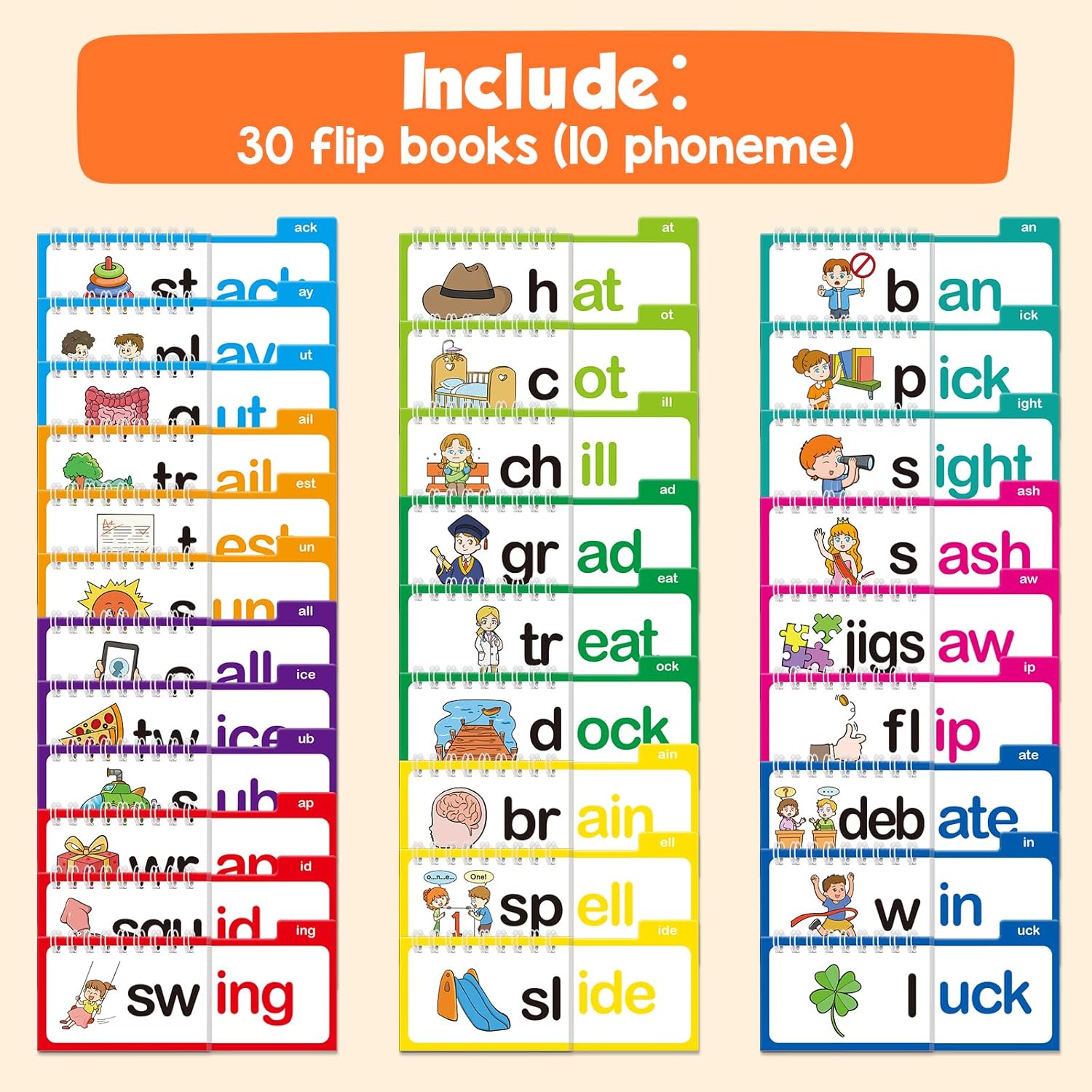 Phonics Flash Cards Word Famil - Phonics Card Game 评论和价格