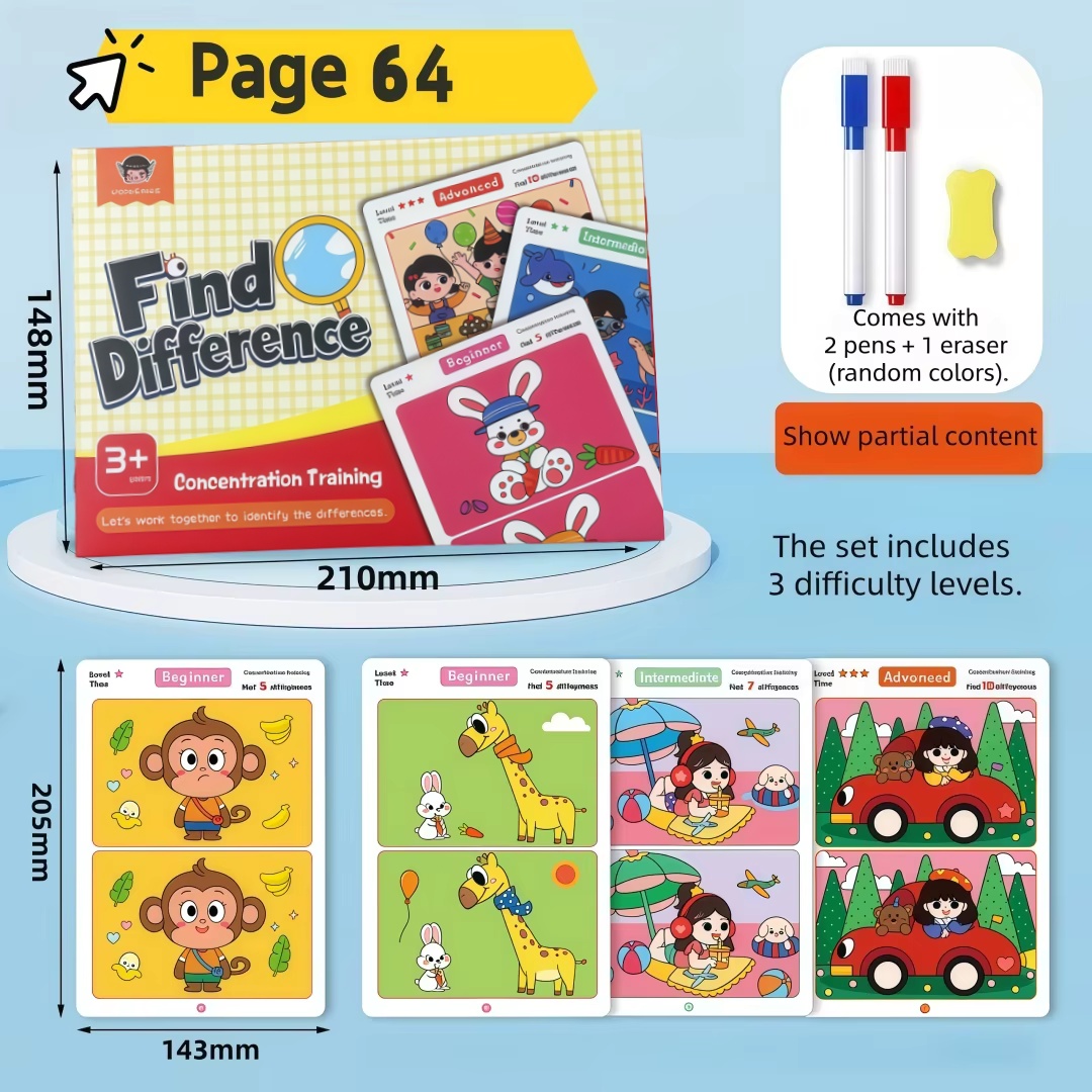 Find Differences Card Game Reu - Kids Education Level 评论和价格