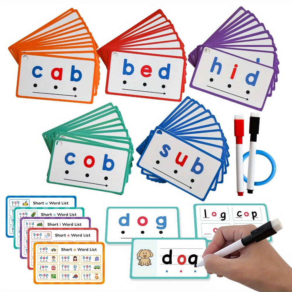 Dry Erase Handwriting Flash Ca - Phonics Card Game 评论和价格